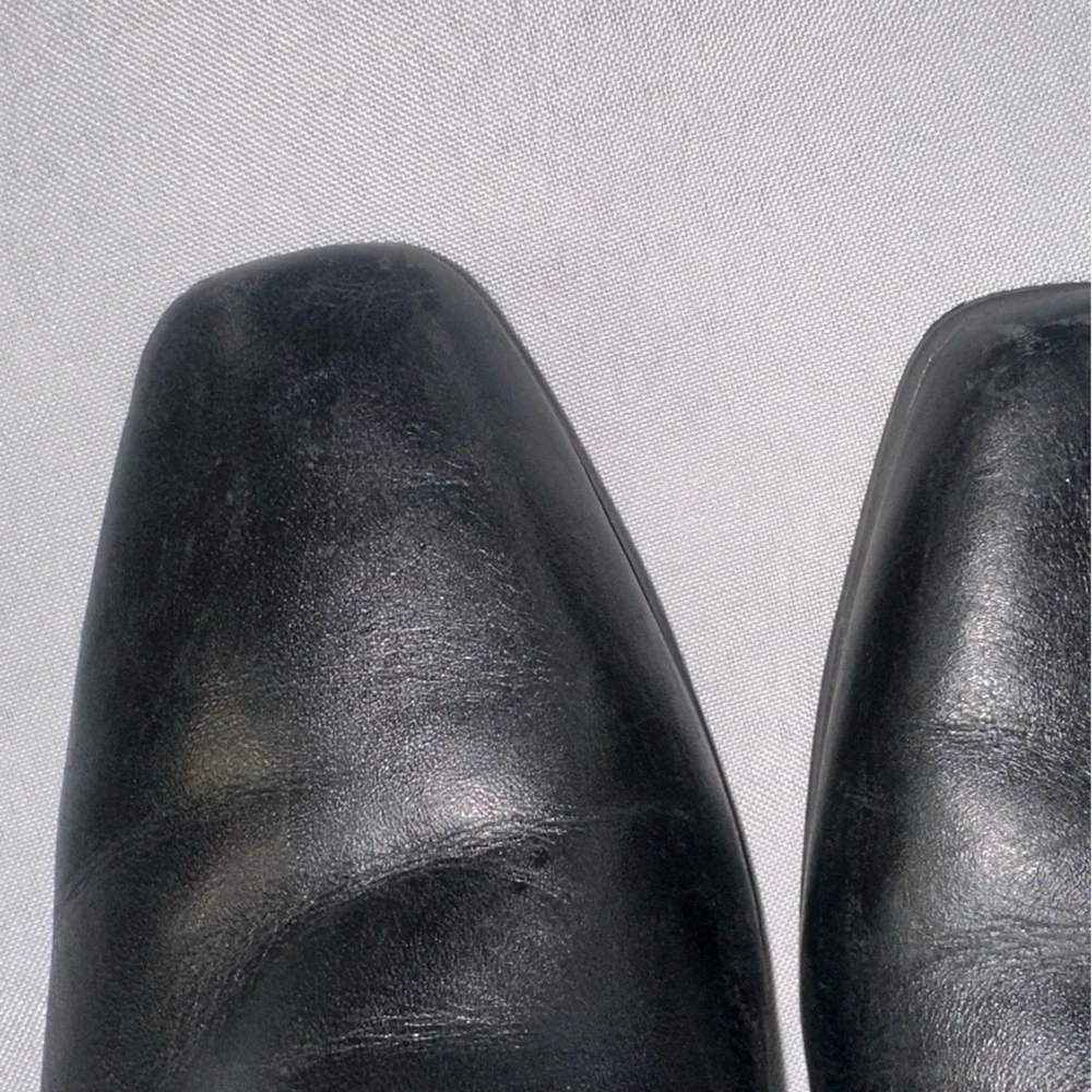 AD & DAUGHTERS Women's Size 7.5 Black Leather Declann Braided Chunky Heel Boot - Picture 9 of 15